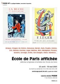 Ecole de Paris affichée, à la Galerie Pozor