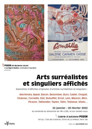 Arts surréalistes et singuliers affichés, à la Galerie POZOR