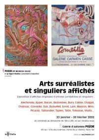 Arts surréalistes et singuliers affichés, à la Galerie POZOR